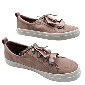 Sperry Womens 6.5 Sneakers Canvas Lace Up Sneaker Rose Memory Foam Comfort Shoe